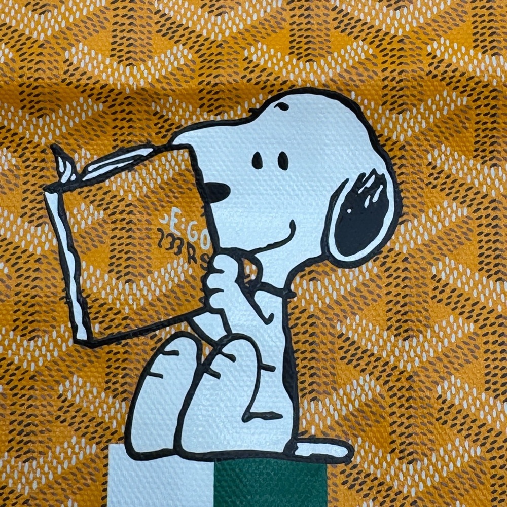 Goyard St Louis GM Yellow Snoopy Marquage Tote w/ Pochette & Dust Bag - Picture 5 of 17